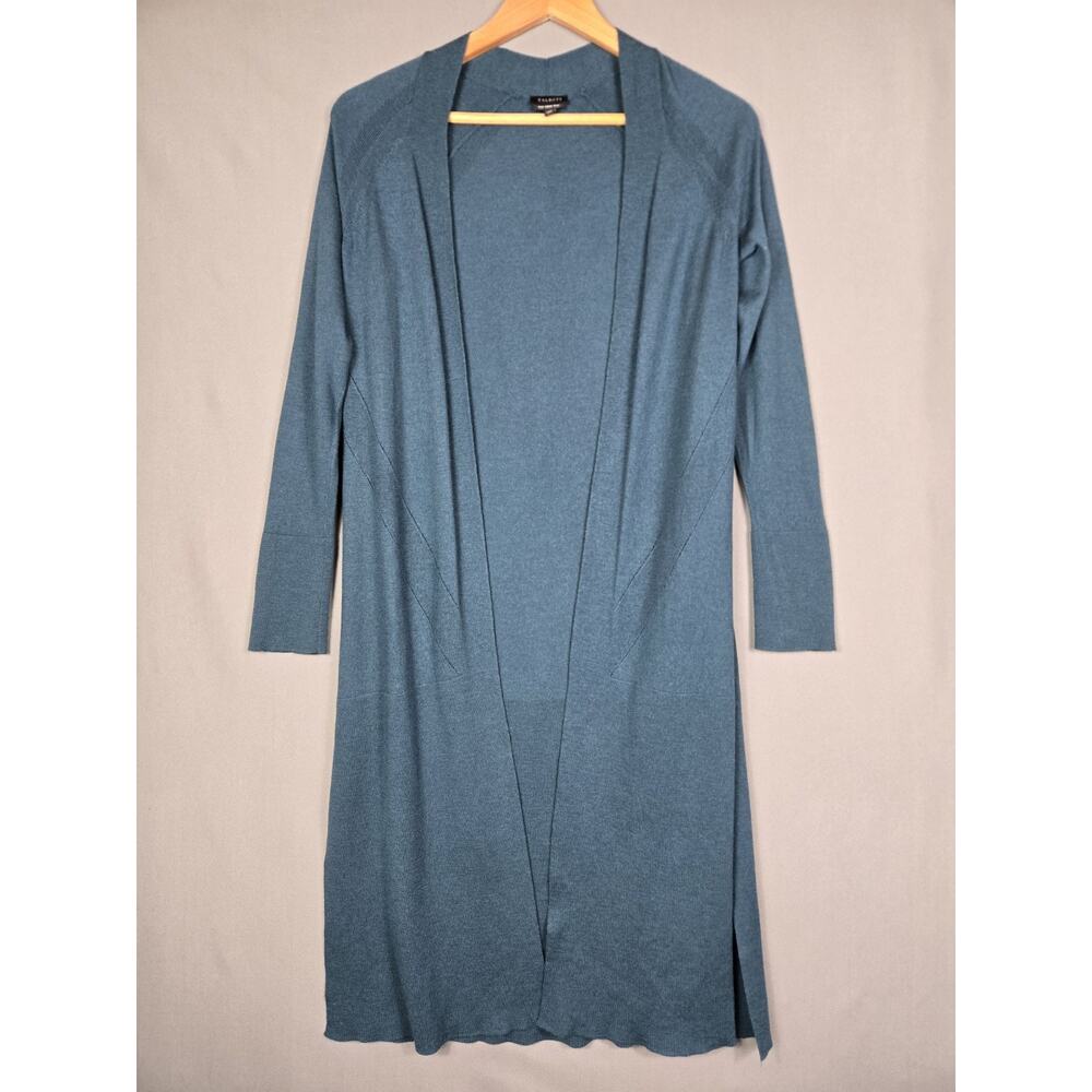 Talbots Merino Wool Duster Cardigan Women’s Size XS Open Front Lightweight Green